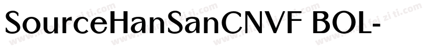 SourceHanSanCNVF BOL字体转换